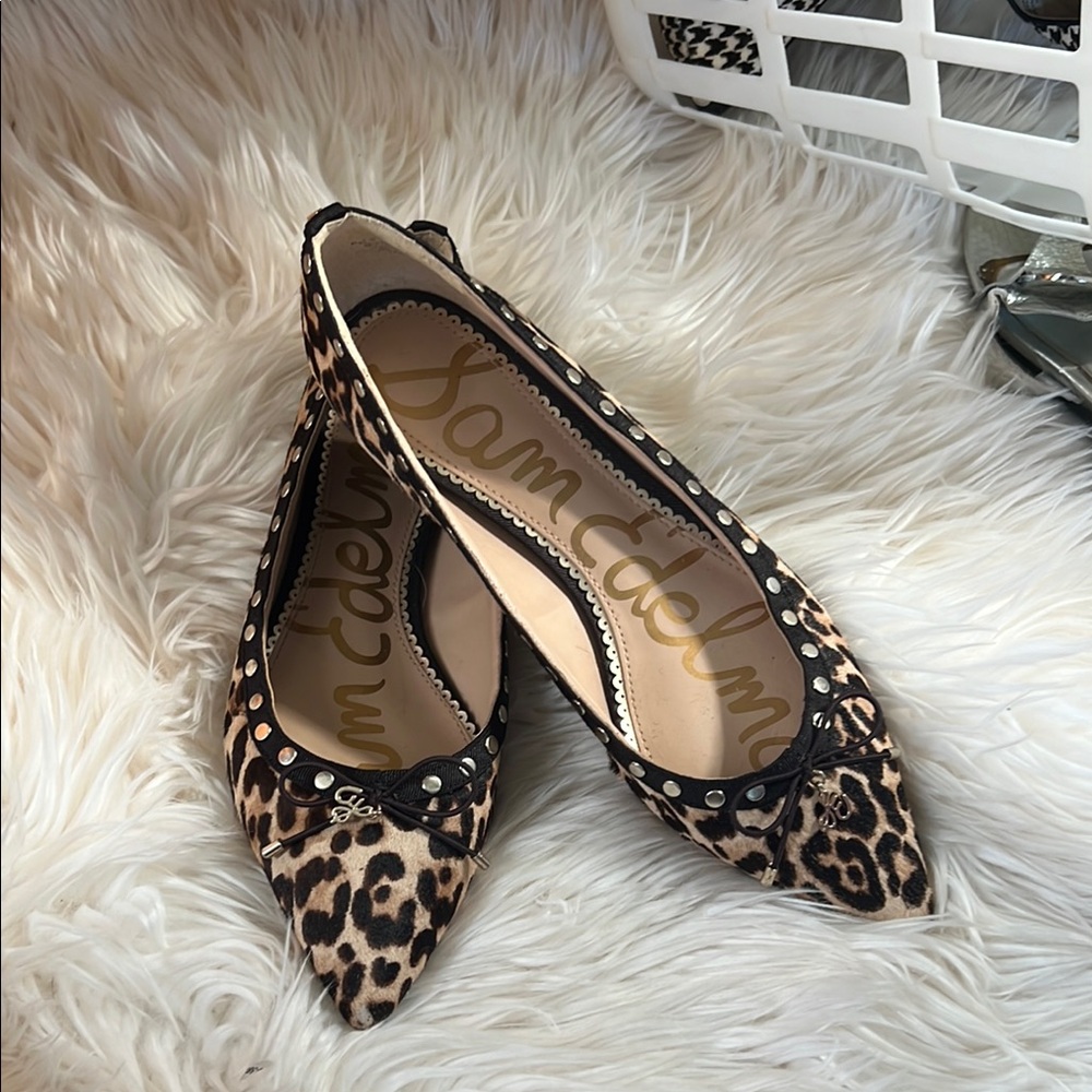 Sam Edelman Animal Print Pointed Flats